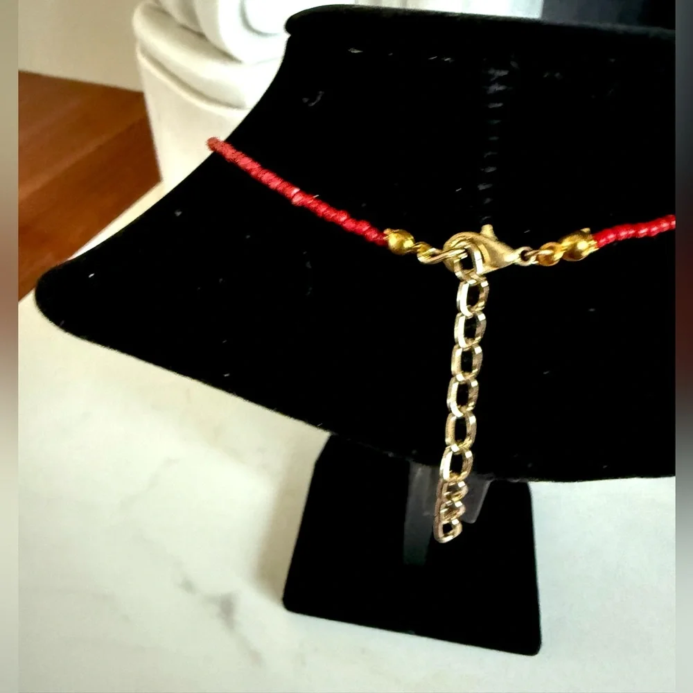 Blue Evil Eye 🧿 Pendant Red Beaded Necklace Jewelry Girls Kids Boys Nee Necklace